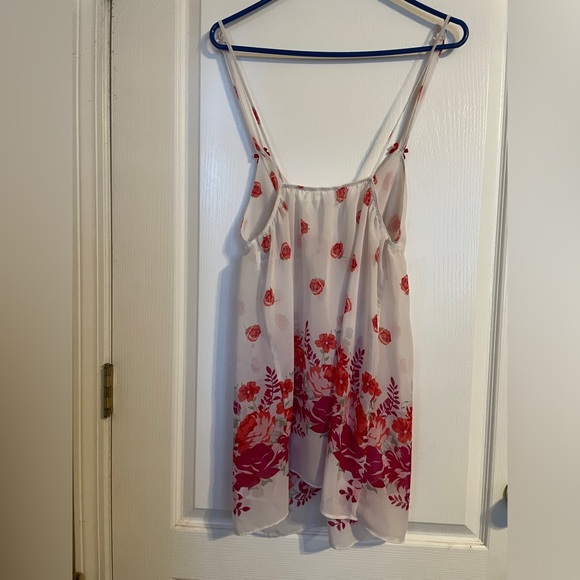 Flora White Red Floral‎ Slip Dress Nightgown Large
Adjustable Straps Babydoll - Picture 2 of 6